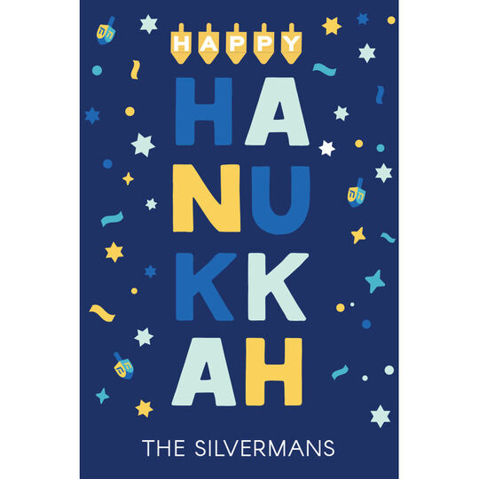 Stacked Hanukkah Vertical Gift Stickers